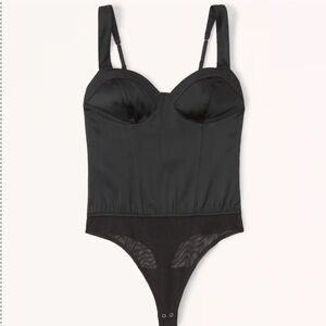 NWOT Abercrombie & Fitch silk black body suit XS